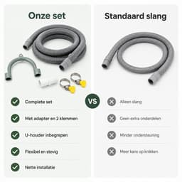 Dparts afvoerslang verlengset - Voor condensdroger - condensafvoer droger droogkast warmtepompdroger wasdroger - condensslang 1,5m — thumbnail 2