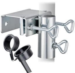 Parasolhouder voor balkon - Gegalvaniseerd Staal - Ø 25-38 mm - Verstelbare Bevestiging voor Balkonleuning — thumbnail 1