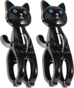 Katten Wasknijpers - Kleding Clips - Kleding Droge - Antislip Ontwerp - 7.3 cm per stuk - Zwart — thumbnail 1