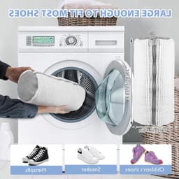Schoenwaszak voor Sneakers - Set van 2 - Waszak voor Schoenen met Rits - Antideformatie en Ademend Mesh voor Effectieve Reiniging — thumbnail 4