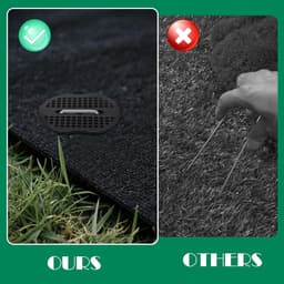 SnelShoppen - 50 Stuks Weed Cloth Haken + 50 Wasmachines, Grondankers voor Tuin, Kunstgras, Camping, U-Vormige Grondspijkers 150x40mm - Ø2.5mm — thumbnail 4