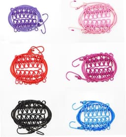 Camping Waslijn - Draagbaar Touw - Kleding Drogen - Met Clips - 190 cm - Zwart — thumbnail 1