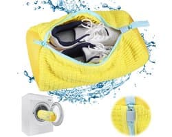waszak, schoenen, waszak, schoenwaszak, schoenwaszak voor wasmachine, schoenenorganizer, waszak met ritssluiting (geel, 1 stuk)