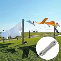 Verstelbare waslijn van 30 meter met stalen kern, 4 mm diameter, geschikt voor binnen en buiten, duurzaam en weerbestendig. — thumbnail 2
