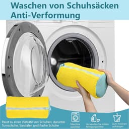 Duurzame waszakken voor schoenen, herbruikbare wasnetten voor sneakers, 360° reiniging en ritsluiting, ideaal voor de wasmachine — thumbnail 5