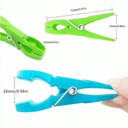 Set van 24 duurzame kunststof wasknijpers – extra sterk, windbestendig en zacht voor kleding en papier. — thumbnail 3