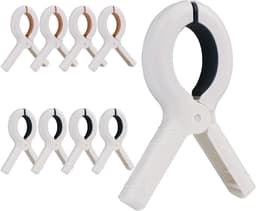 Thijox - 8 stuks duurzame plastic strandhanddoekklemmen, grote wasklemmen voor strandstoelen, dekens, lakens, kleding, ideaal voor strand en zwembad — thumbnail 1