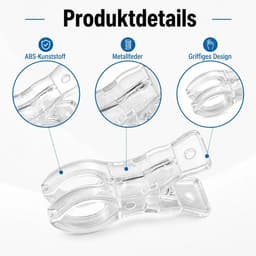 Bevestigingsclips Geschikt voor zwembadafdekking, 10 stuks, grote plastic clips, windbestendige bevestigingsclips — thumbnail 1