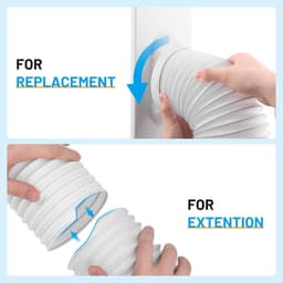 Flexibele airconditioningslang met een diameter van 150 mm, geschikt voor airconditioners, afzuigkappen, wasdrogers en luchtontvochtigers,Zwart 0,5 m — thumbnail 2