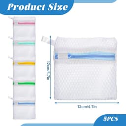 SnelShoppen - Set van 5 Non-Stick Waszakken - Handige Waszakken voor Wasmiddel Pods en Geurkorrels - Beschermende Waszakken voor de Wasmachine - Ideaa — thumbnail 2