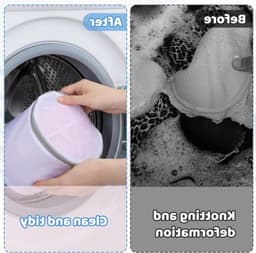 Set van 2 wasnetten voor lingerie, sokken en ondergoed - ronde waszak met rits voor veilig wassen en reizen — thumbnail 5
