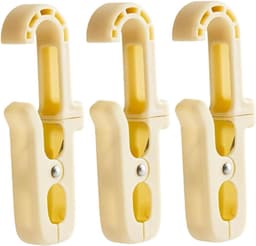 Wasknijpers Met Clips - Washaken Hanger - Kleding Drogen - Zware Dienst - 12.50X3.50X2.00CM - Beige — thumbnail 1
