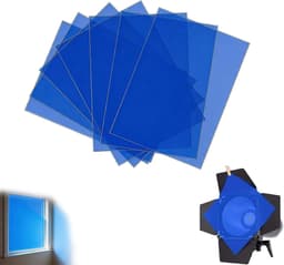 lichtfilter folie A4 hittebestendig – 0,3 mm PVC lichtfolie voor decoratie, DIY projecten en oogbescherming – transparant blauw vel voor verlichting, kunst en ramen – rustgevend effect — thumbnail 1