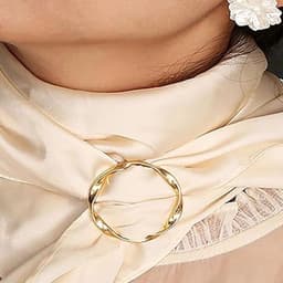 Metalen kledingringen voor dames en meisjes - Set van 6 - Stropdassen clips - Zijden sjaalringen -T-shirtclips - Kledingaccessoires — thumbnail 3