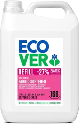 Ecover Wasverzachter - Grootverpakking 5 L - 166 wasbeurten - Plantaardig & Biologisch afbreekbaar - Appelbloesem & Amandel geur — thumbnail 1