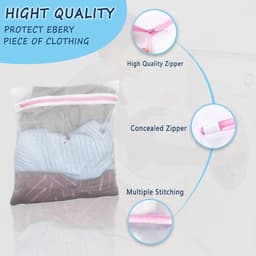 Washing Net voor Wasmachine - Kleine Waszak 50 x 60 cm - Met Verborgen Rits - Beschermt Kleding Tegen Deformatie en Vouwen — thumbnail 2