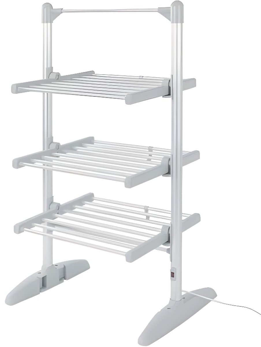 Elektrisch droogtoren - droogrek - opvouwbaar - 620x460x1120mm zilver — afbeelding 1