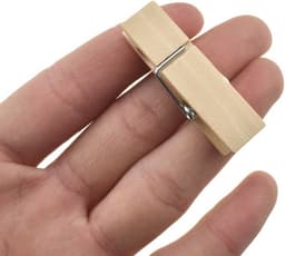 Houten Kledingspelden 1,5 cm - Stevige Wasknijpers voor Wasserij en Doe-Het-Zelf Projecten - 40 Pack — thumbnail 1