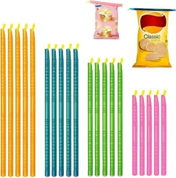 Sluitklemmen 20 stuks - Herbruikbare clips voor levensmiddelzakjes, meerkleurig, voor keuken en huishouden — thumbnail 1