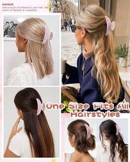 Grote Haarspeld Klauwen In Crescent Vorm Set van 2 voor Dik en Fijn Haar — thumbnail 5