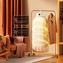 Draagbare Drogers Voor Was - Opvouwbare Droger Voor Kleding Met Timerfunctie,Kleine Stille Drogermachine Kledingverzorging Jeans Huishouden Appartement Reizen Kamperen — thumbnail 4