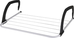 Storage Solutions Radiator droogrek - wit/zwart - metaal - 51 x 33 x 15 cm - handdoekrek - wasrek - 3 meter waslijn — thumbnail 1