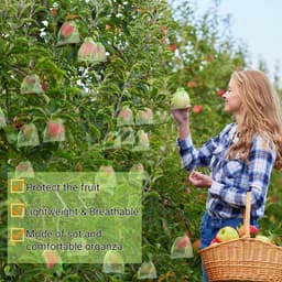 150 Stuks Herbruikbare Fruitbeschermingsnetten met Trekkoord voor Tuin — thumbnail 4
