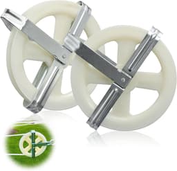 Waslijn Katrol 12,7 cm - Nylon Wiel met Aluminium As - Weerbestendig, Voor Buiten Droog Koord - Set van 2 Stuks — thumbnail 1