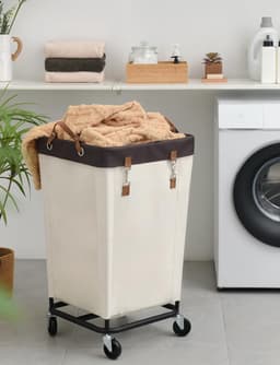 Unyqoos ® Veelzijdige Grote Wasmand met Wielen voor Eenvoudige Opslag en Organisatie — thumbnail 2