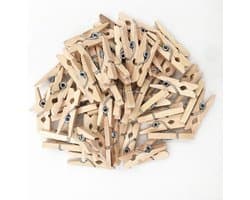 Jumada's - Premium - Houten Kleine houten mini knijpers - 20 STUKS - Hout - Knijpertjes - Fotoknijpers