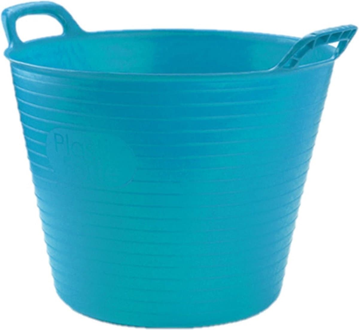 Plasticforte flexibele emmer/kuip - blauw - kunststof - rond - 25 liter - 42 x 38 x 33 cm - wasmanden - tuinafval - speelgoed — afbeelding 1