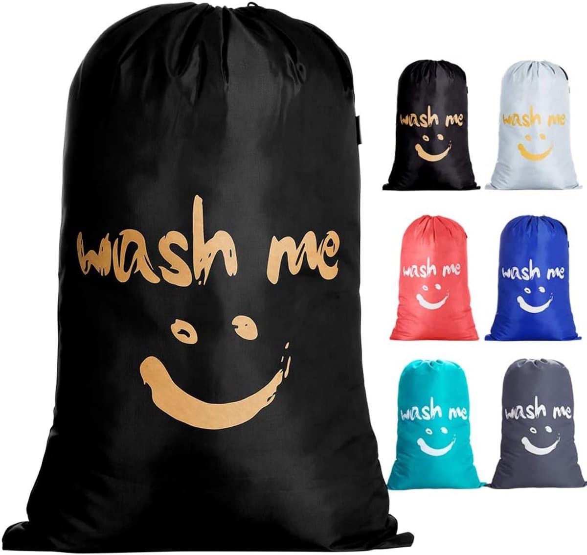 Ibenzoa® Compacte Opvouwbare Transportabele Waszak met Verstelbare Trekkoord - Ideaal voor Reizen en Kleine Ruimtes — afbeelding 1