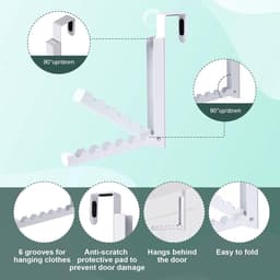 Opvouwbare Deur Hanger Haak - Kleding Organizer - Draagbaar — thumbnail 2