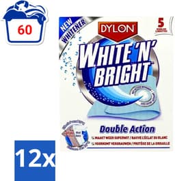 Dylon - Vlekverwijderaar - White & Bright - Superwit & Vlekkeloos - 5 Doekjes - Voordeelverpakking - 12 stuks — thumbnail 4