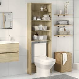 Wasmachine ombouw - Kast - Opbouwmeubel - Verhoger - Wasmachine meubel - Opbergkast - Hout - Sonoma Eiken — thumbnail 2