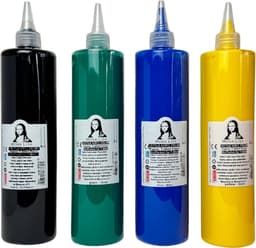 Südor Textielverf set 12 x 500 ml. Wasbestendige textielverf voor lichte stoffen. Wasmachinebestendig, wasbestendig. Fixatie door strijken (Kleuren: wit, zwart, rood, blauw, geel, groen, roze, paars, goud, zilver,oranje,bruin) — thumbnail 3