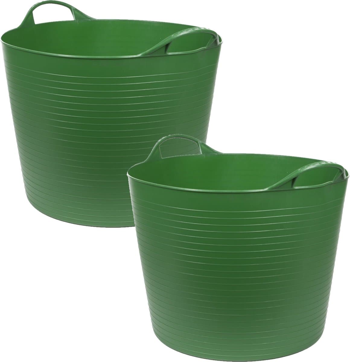 2x benson flexibele kuip - groen - 45 liter - 37 x 45 cm - emmer - wasmand — afbeelding 1