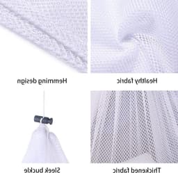 Herbruikbare waszak met trekkoord, anti-haar net voor de wasmachine, ideaal voor het verwijderen van dierenharen en delicate kledingstukken — thumbnail 5