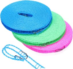 Waslijn Set - Drogere koord - Buiten kleding drogen - Verdeeld ontwerp - 3 rollen - Meerdere kleuren — thumbnail 1