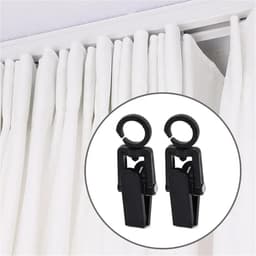 Wasknijpers Hanger Clips - Plastic Pins - Kleding Ophangen - 360 Graden Draaibaar - 10 Stuks - Zwart — thumbnail 2