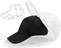 Wasset voor baseballcaps: 1 x beschermende mesh tas + 1 x opvouwbare standaard, ideaal voor wassen in wasmachine en vaatwasser, voorkomt vervorming en beschadiging. — thumbnail 1