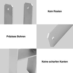 H-anker paaldrager - Paalhouder grondanker - Stabiele Houtconstructies - Verhoogde Materiaaldikte - 600 mm lengte - Verzinkt — thumbnail 3