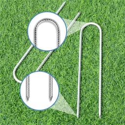 Stevige Stalen Tentpinnen en Grondankers voor Tuin, Camping en Trampoline - Set van 3, 30 cm Lang — thumbnail 5