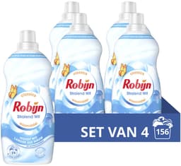Robijn - Klein & Krachtig Wasmiddel Stralend Wit 39 Wasbeurten - 4 x 1,19 liter - Voordeelverpakking — thumbnail 1