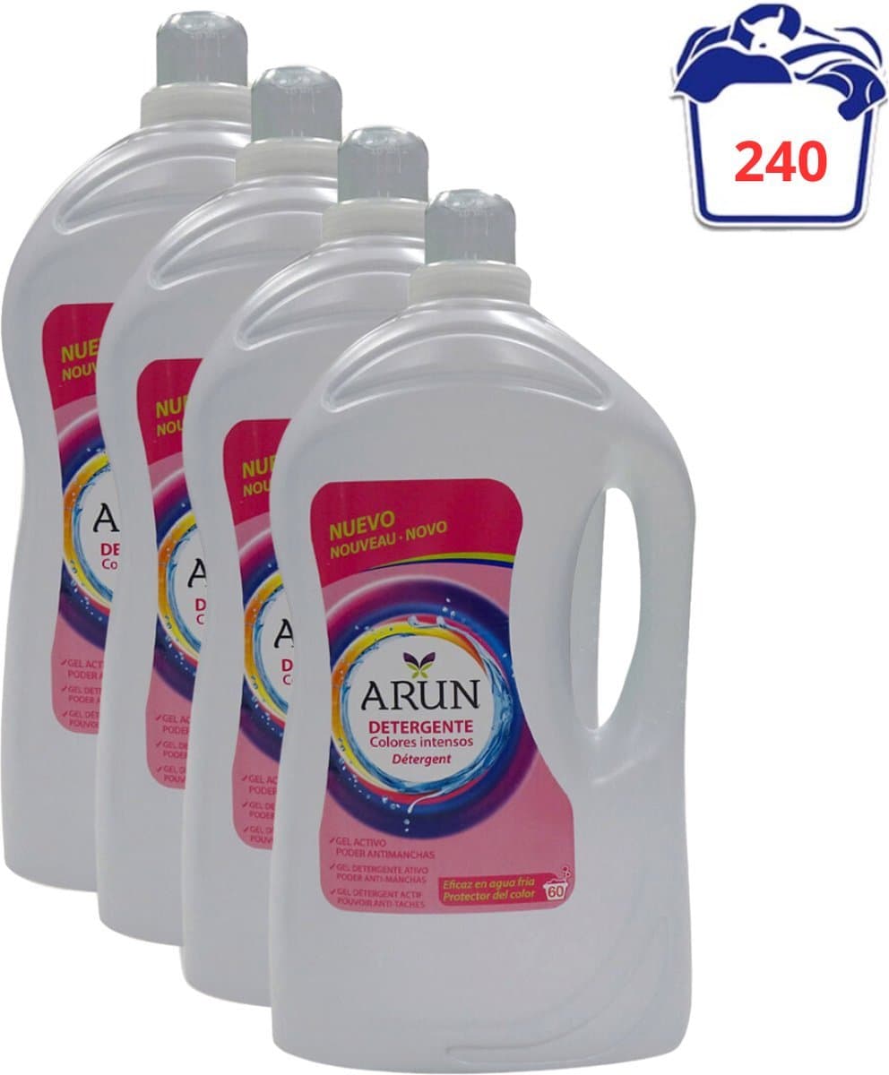 Arun vloeibaar wasmiddel Color voordeelverpakking - 240 wasbeurten (4 x 4L) - Voor gekleurde was — afbeelding 1