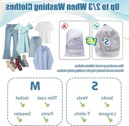 Set van 3 Kleine Wasnetjes voor Delicate Kleding met Trekkoord - Duurzame Waszakken voor Ondergoed, Sokken en Babykleding - Ideaal voor de Wasmachine en Reizen 30x40 cm — thumbnail 2