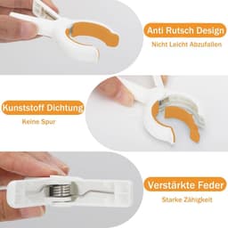 Dailygoods- Handdoekklemmen Set van 5 - Grote Klemmen - Winddicht - Antislip - Kunststof - Voor Strand/Thuis/Camping - Textielklemmen — thumbnail 4