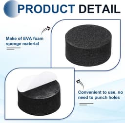 Speaker Isolatie Voetjes - Dempende Pads - Trillingen Dempen - Zelfklevend - 15mm x 8mm - Zwart — thumbnail 4
