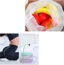 Groentenzakken met Trekkoord - 10 stuks - voor Groente, Fruit en meer — thumbnail 4