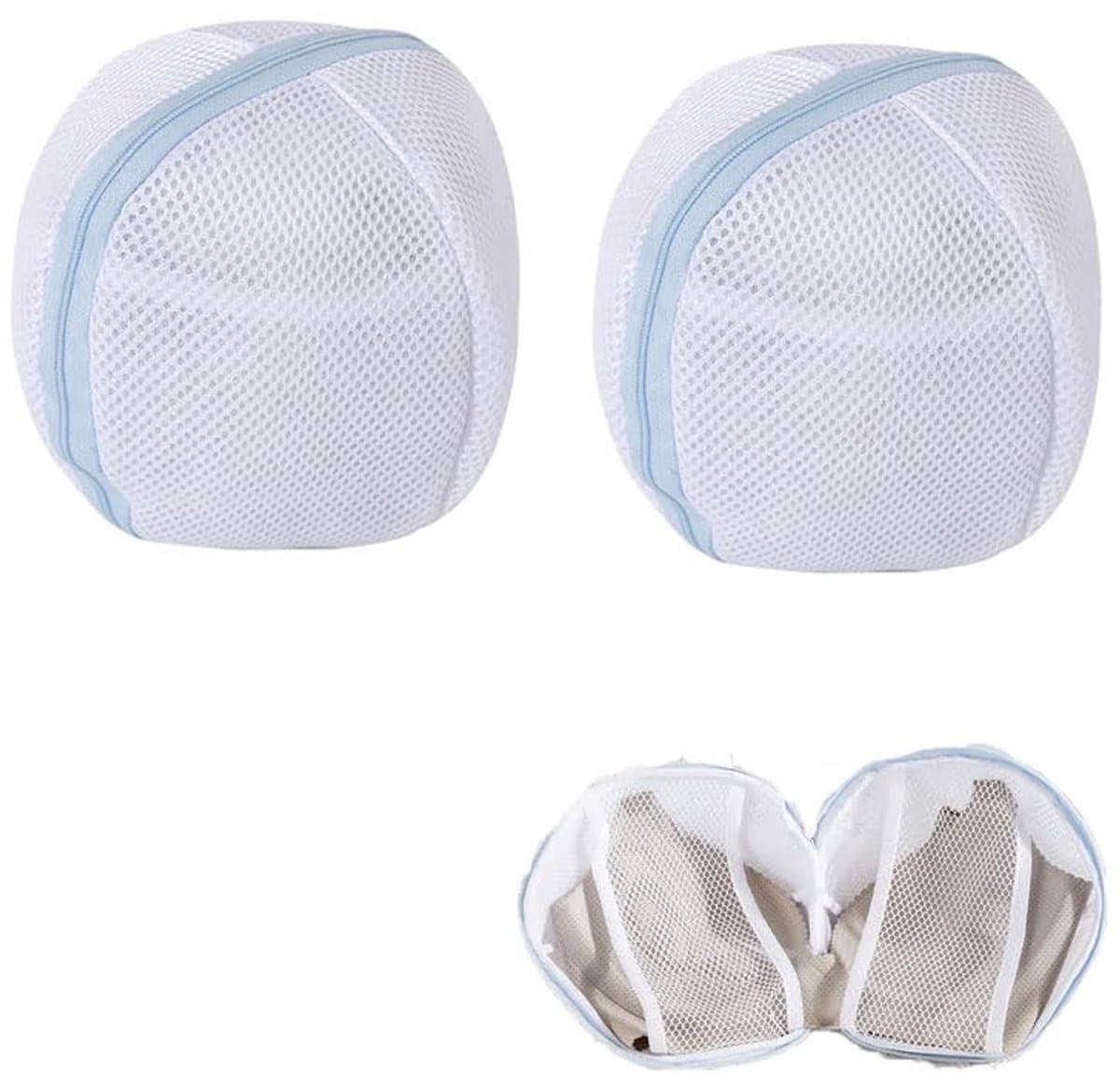 Dailygoods - Bra Wash Bags - Ondergoed Bescherming - Blauw - Waszakken voor Beha's - Duurzaam en Veilig - Geschikt voor Machinewas — afbeelding 1
